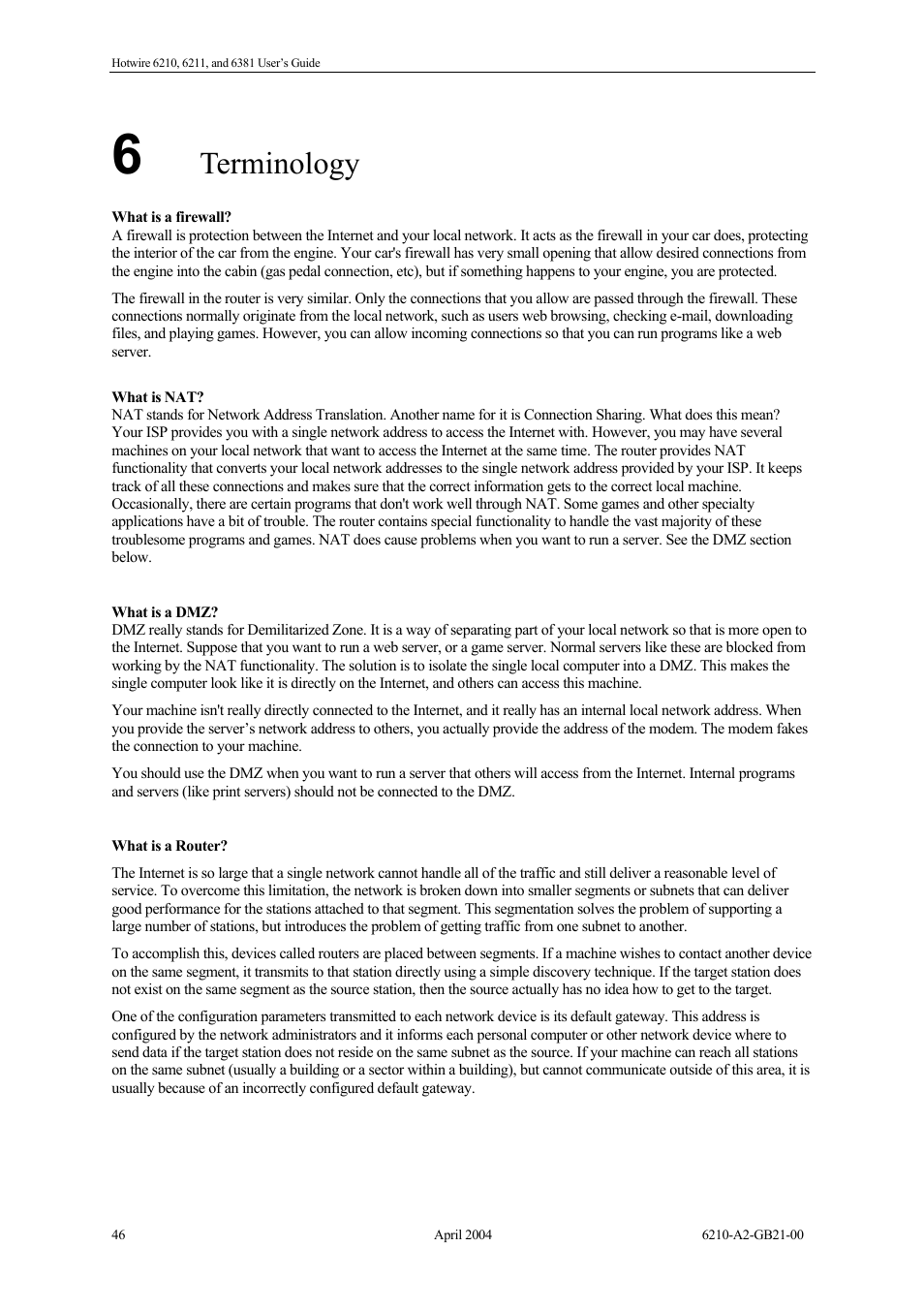 Terminology | Paradyne 6381 User Manual | Page 46 / 46