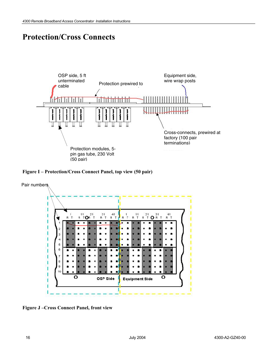 Protection/cross connects | Paradyne 4300 User Manual | Page 16 / 22