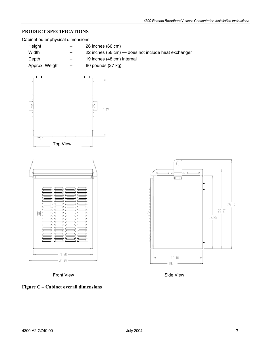 Product specifications | Paradyne 4300 User Manual | Page 7 / 22