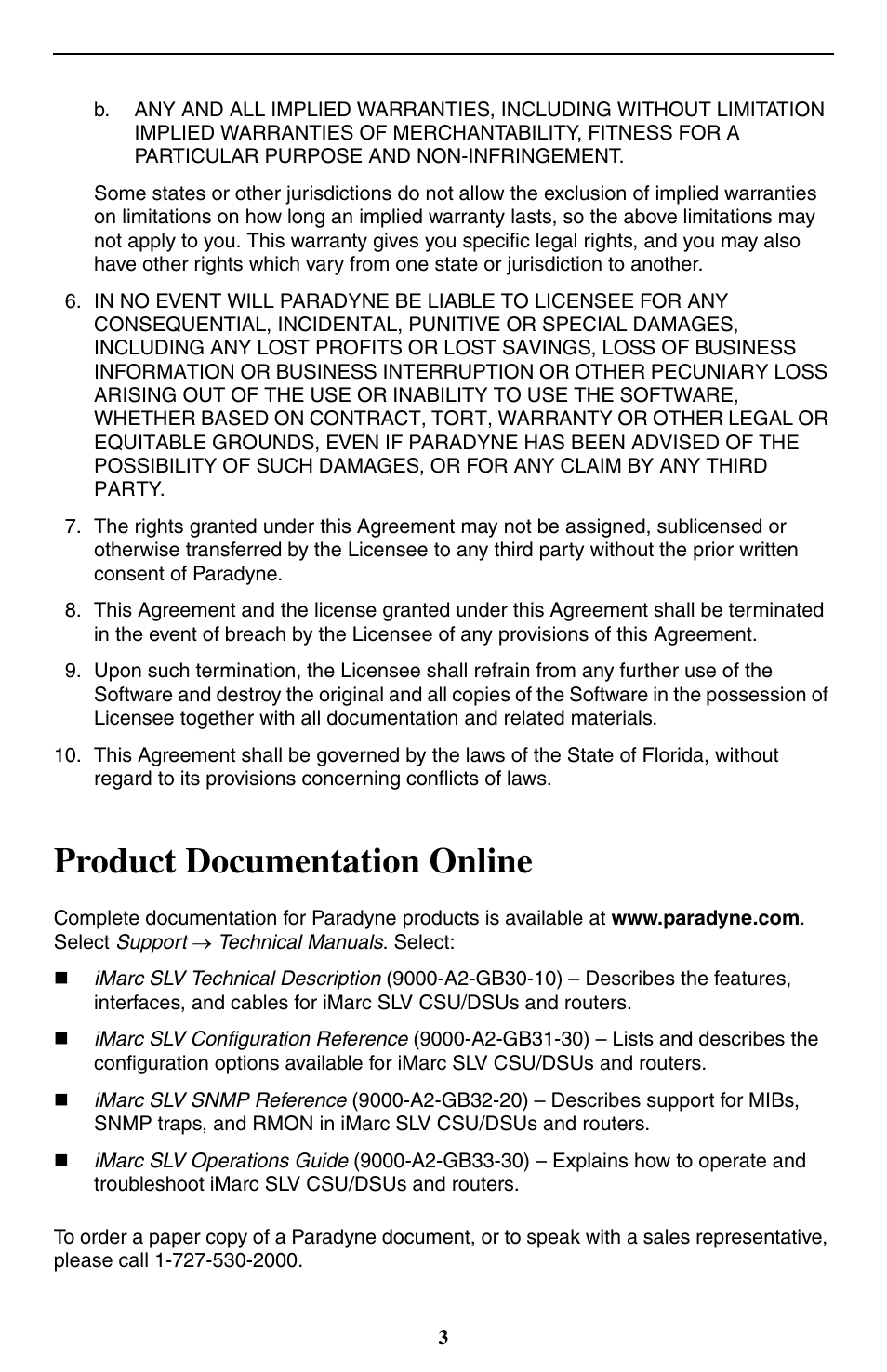 Product documentation online | Paradyne 9550 DS3 User Manual | Page 3 / 20