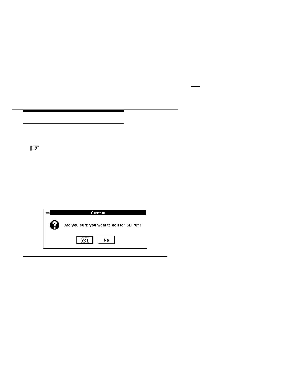 Deleting an interface, Delete interface dialog box | Paradyne COMSPHERE 6700-A2-GB22-00 User Manual | Page 25 / 60