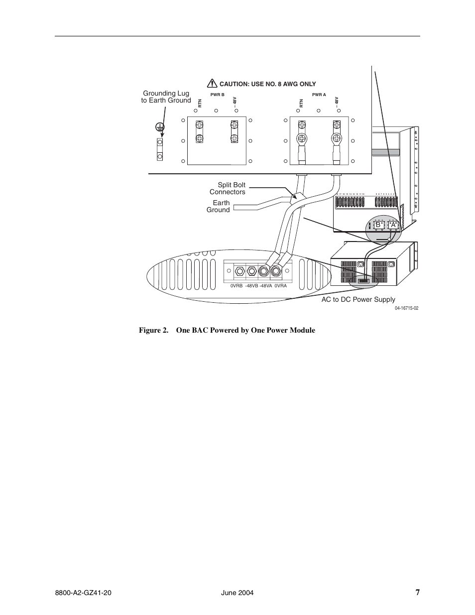 Figure 2. one bac powered by one power module | Paradyne Broadband Access Concentrator 8820 User Manual | Page 7 / 10
