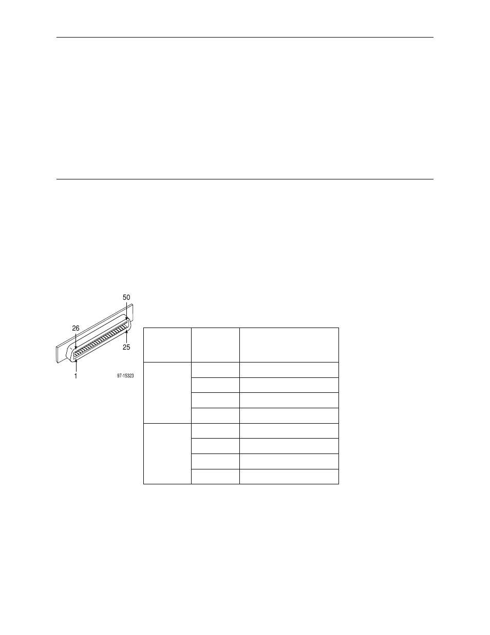 Connector pin assignments, Overview, Front panel 50-pin dte connector pinouts | C connector pin assignments, Appendix c, Connector pin, Assignments | Paradyne 8784 User Manual | Page 97 / 110