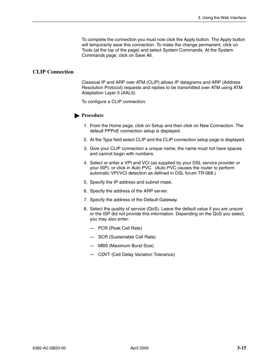 Clip connection | Paradyne 6382 User Manual | Page 39 / 76