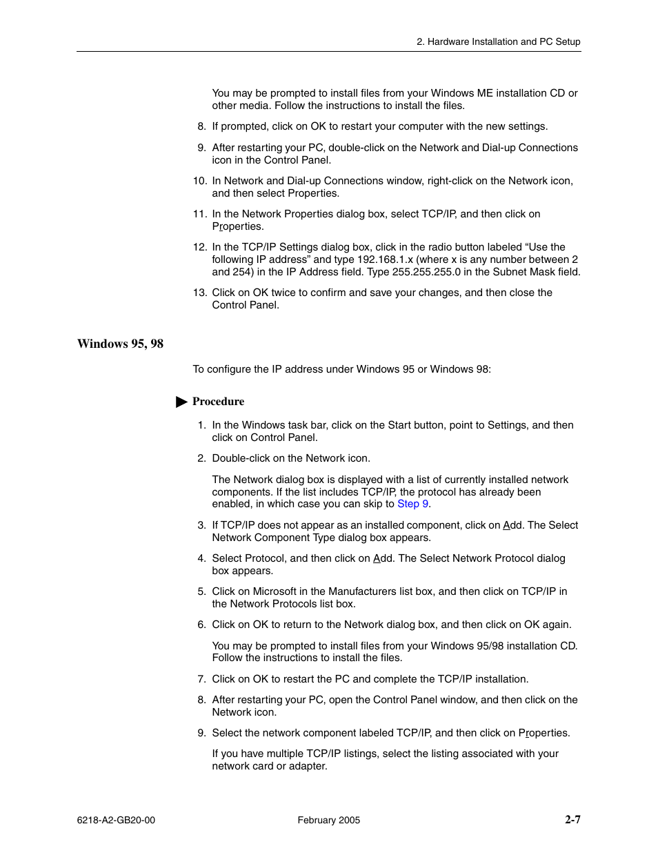 Windows 95, 98 | Paradyne 6218 User Manual | Page 23 / 78