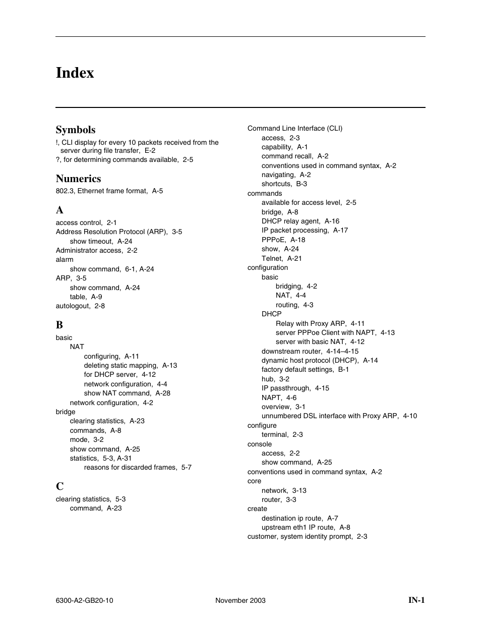 Index, Symbols, Numerics | Paradyne 6342 User Manual | Page 141 / 146