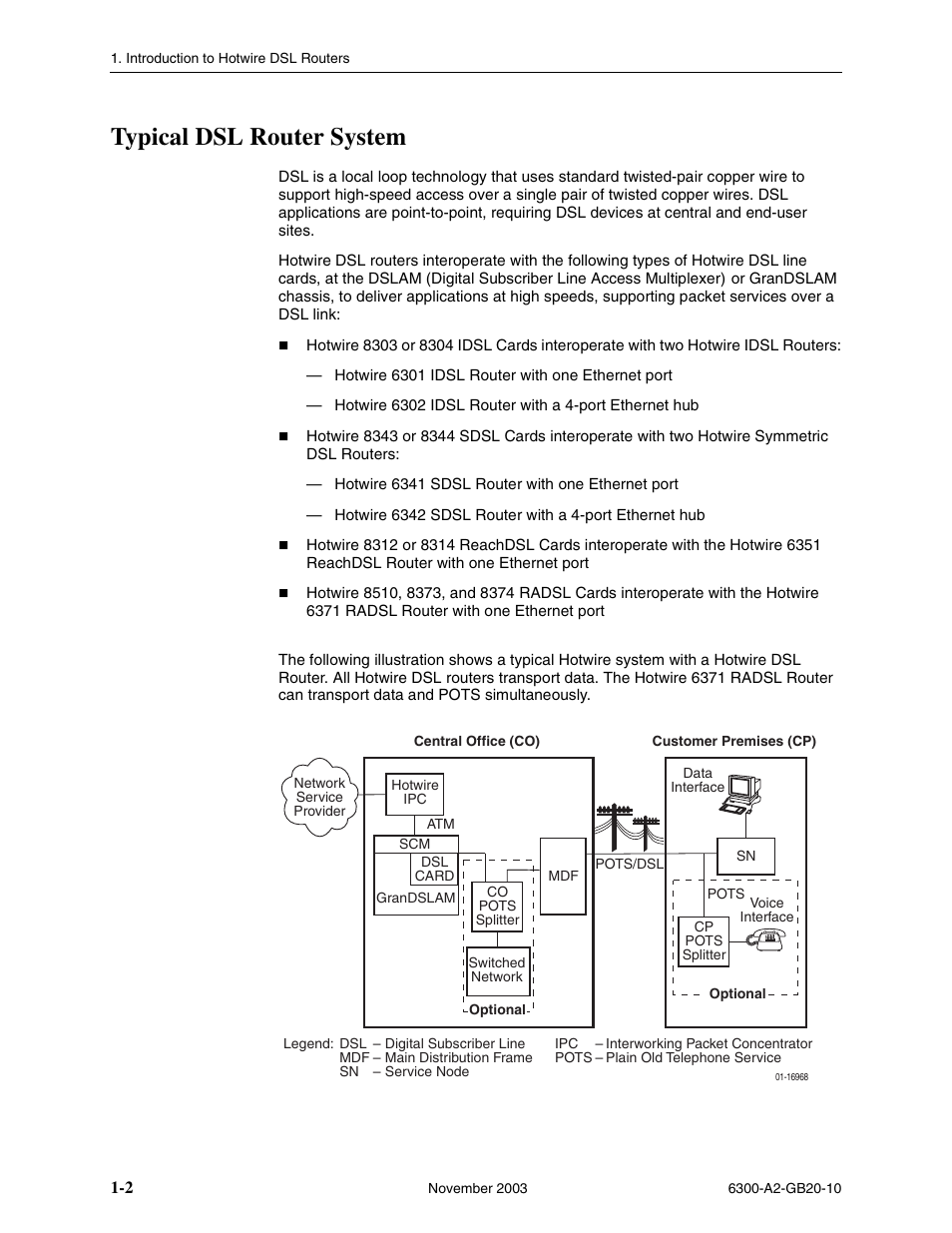 Typical dsl router system | Paradyne 6342 User Manual | Page 16 / 146