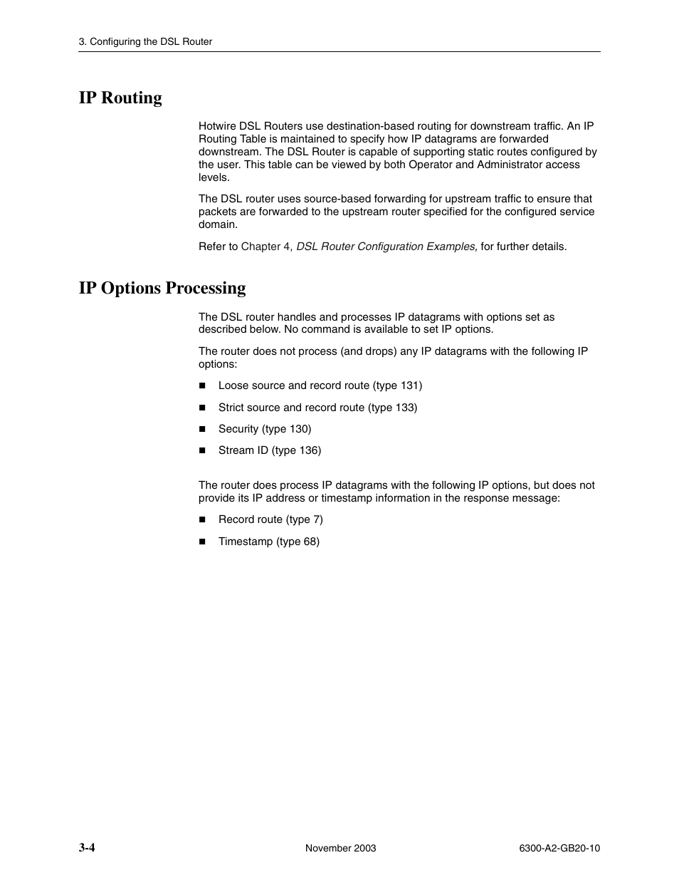 Ip routing, Ip options processing | Paradyne 6342 User Manual | Page 30 / 146