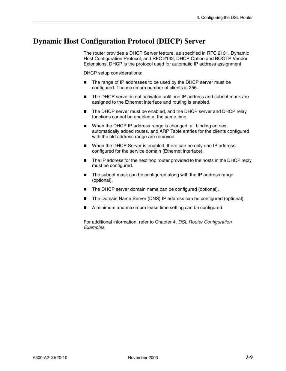 Dynamic host configuration protocol (dhcp) server, Dynamic host configuration protocol, Dhcp) server | Paradyne 6342 User Manual | Page 35 / 146