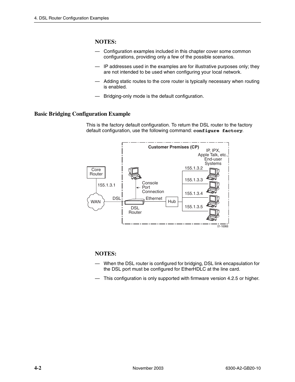 Basic bridging configuration example | Paradyne 6342 User Manual | Page 44 / 146