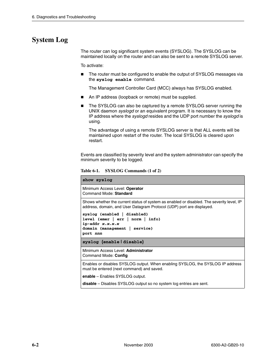 System log | Paradyne 6342 User Manual | Page 68 / 146