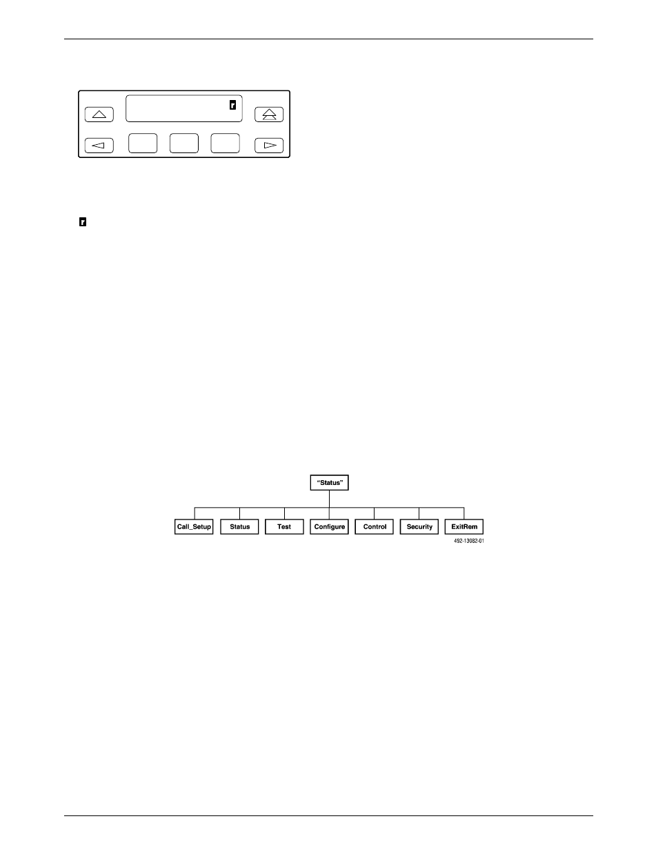 Top-level menu of a remote 3800 series modem | Paradyne 3810 User Manual | Page 118 / 204
