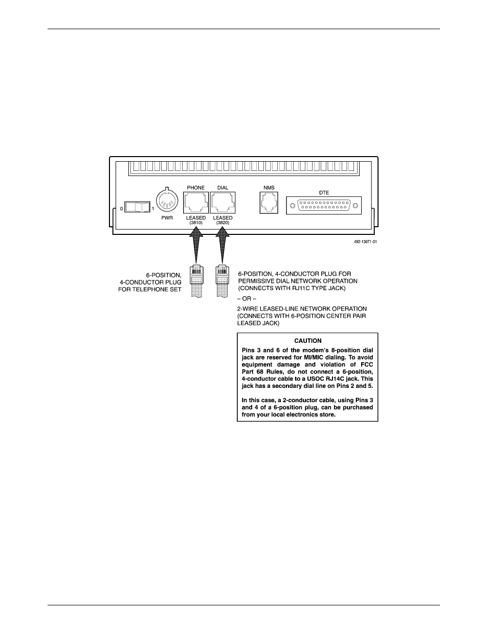 Model 3820 rear panel | Paradyne 3810 User Manual | Page 20 / 204