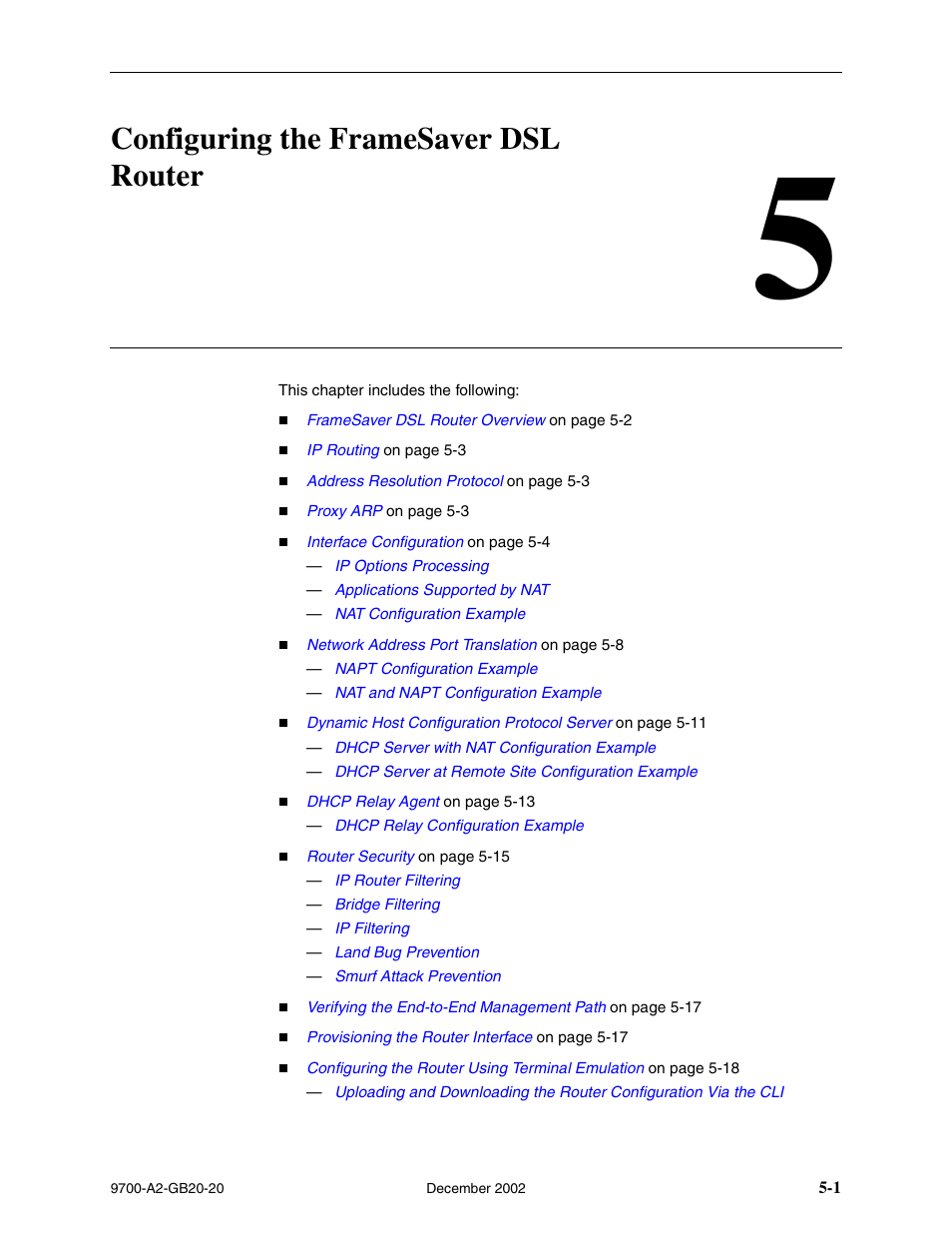 Configuring the framesaver dsl router, Chapter 5, Configuring the | Framesaver dsl router | Paradyne 9788 User Manual | Page 105 / 340