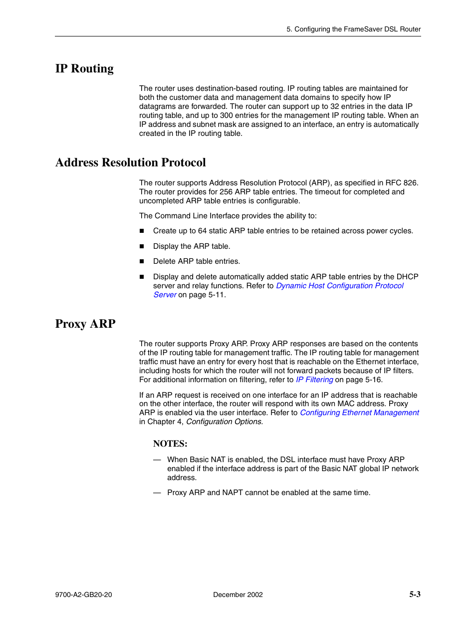 Ip routing, Address resolution protocol, Proxy arp | Paradyne 9788 User Manual | Page 107 / 340