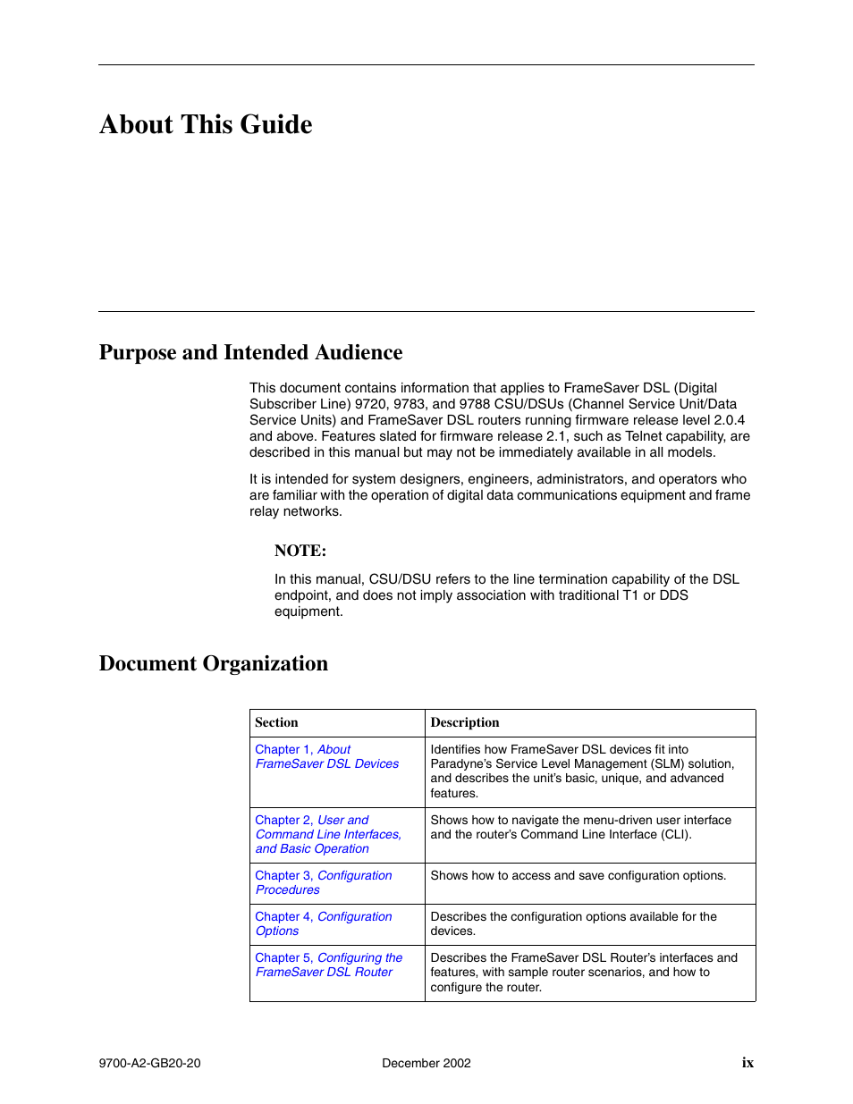 About this guide, Purpose and intended audience, Document organization | Paradyne 9788 User Manual | Page 11 / 340