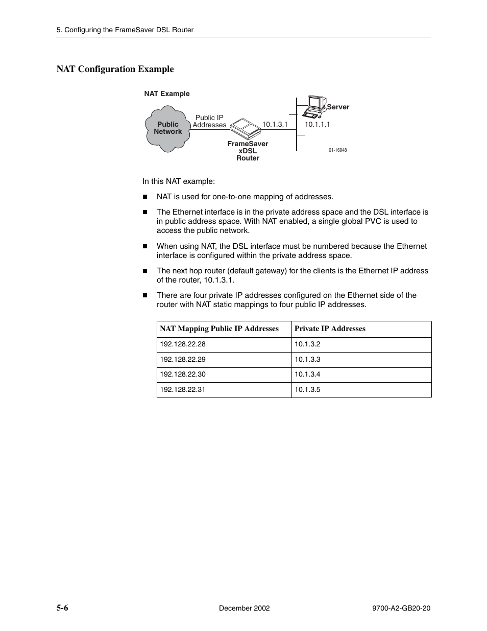Nat configuration example | Paradyne 9788 User Manual | Page 110 / 340
