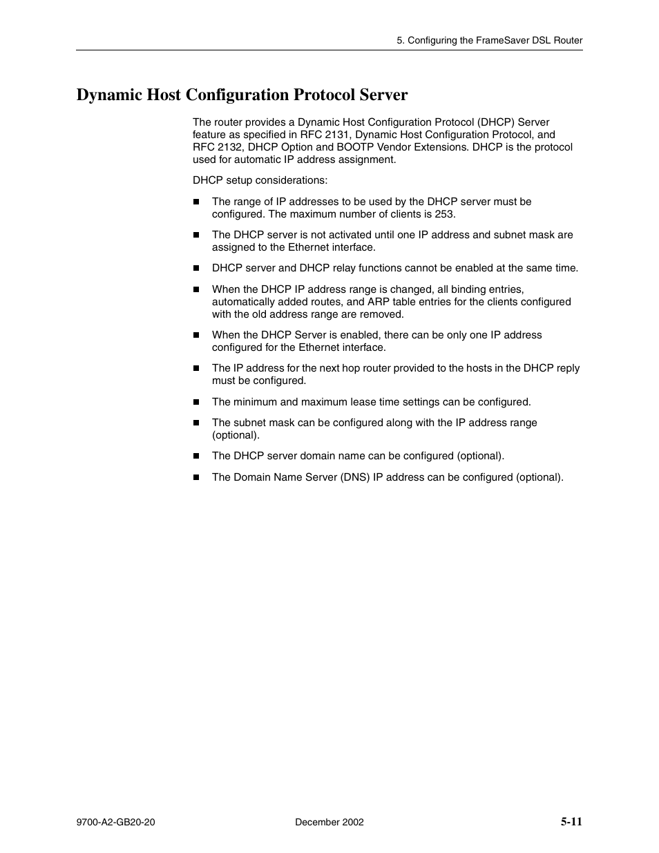 Dynamic host configuration protocol server, Dynamic host configuration protocol, Server | Paradyne 9788 User Manual | Page 115 / 340