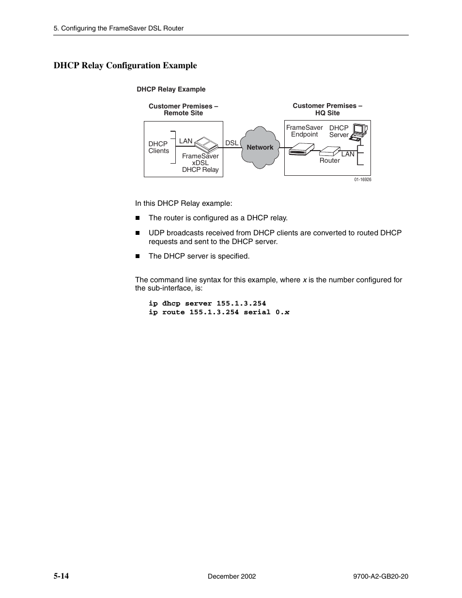 Dhcp relay configuration example | Paradyne 9788 User Manual | Page 118 / 340