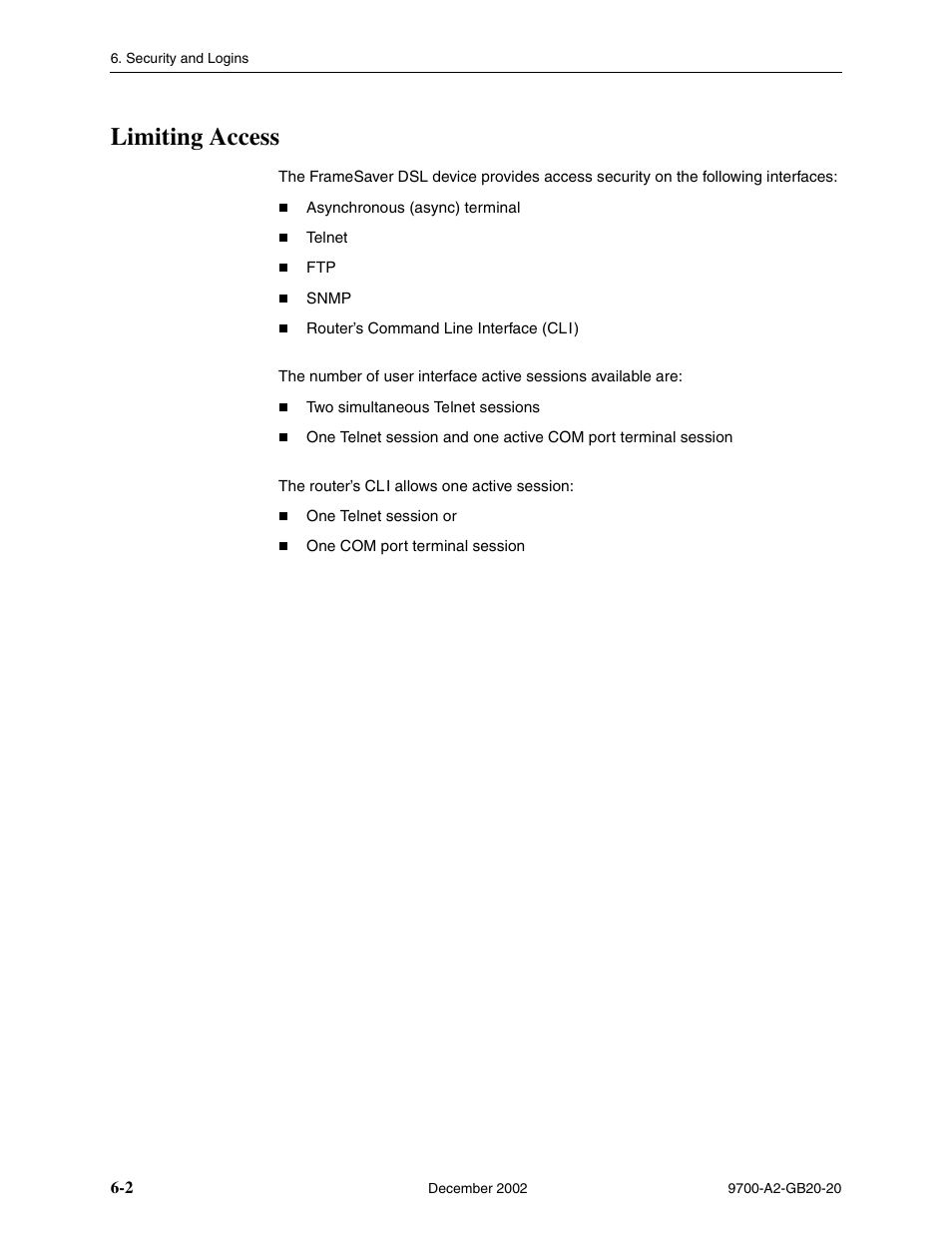 Limiting access | Paradyne 9788 User Manual | Page 124 / 340