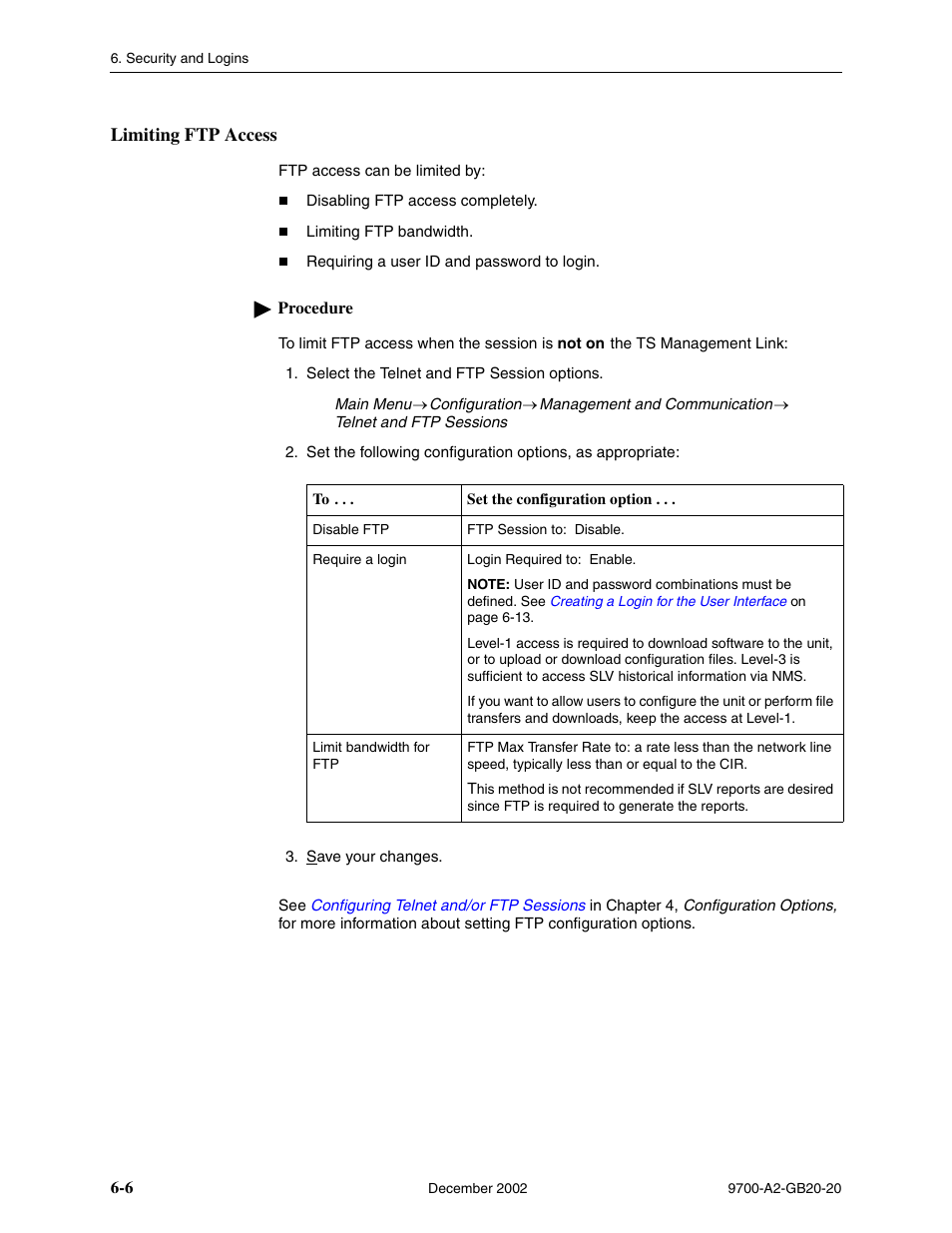 Limiting ftp access | Paradyne 9788 User Manual | Page 128 / 340