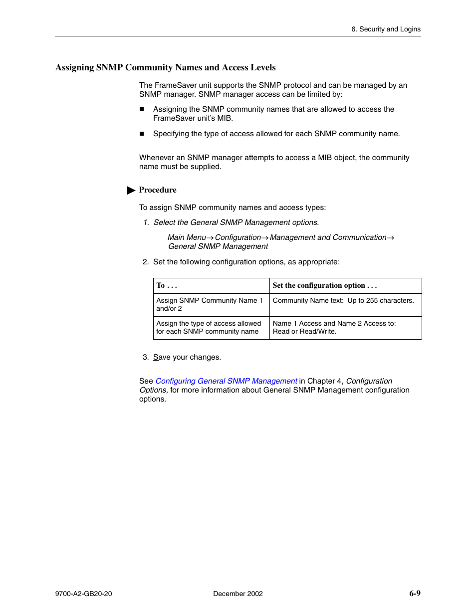 Assigning snmp community names and access levels | Paradyne 9788 User Manual | Page 131 / 340