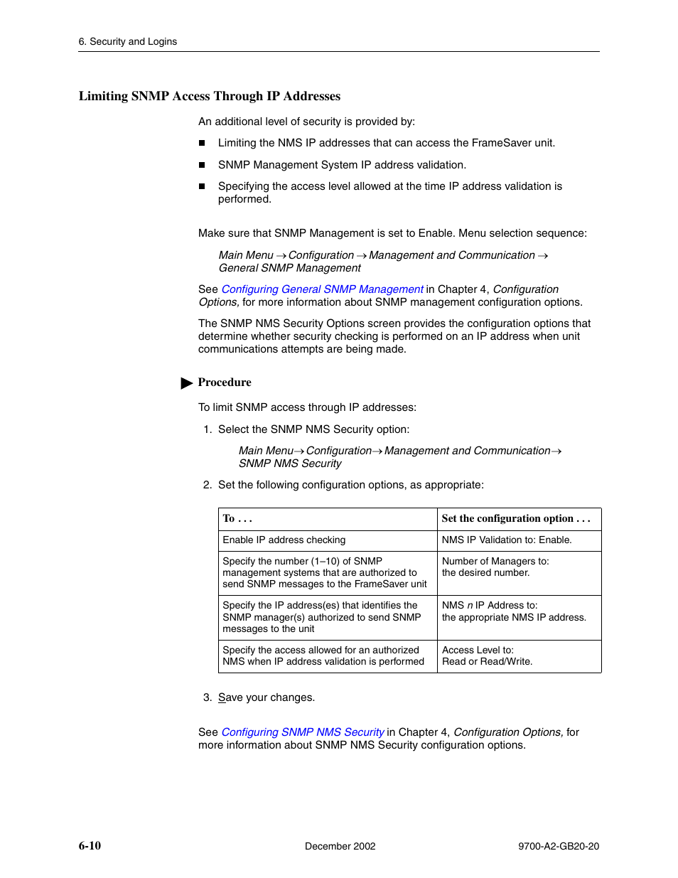 Limiting snmp access through ip addresses | Paradyne 9788 User Manual | Page 132 / 340