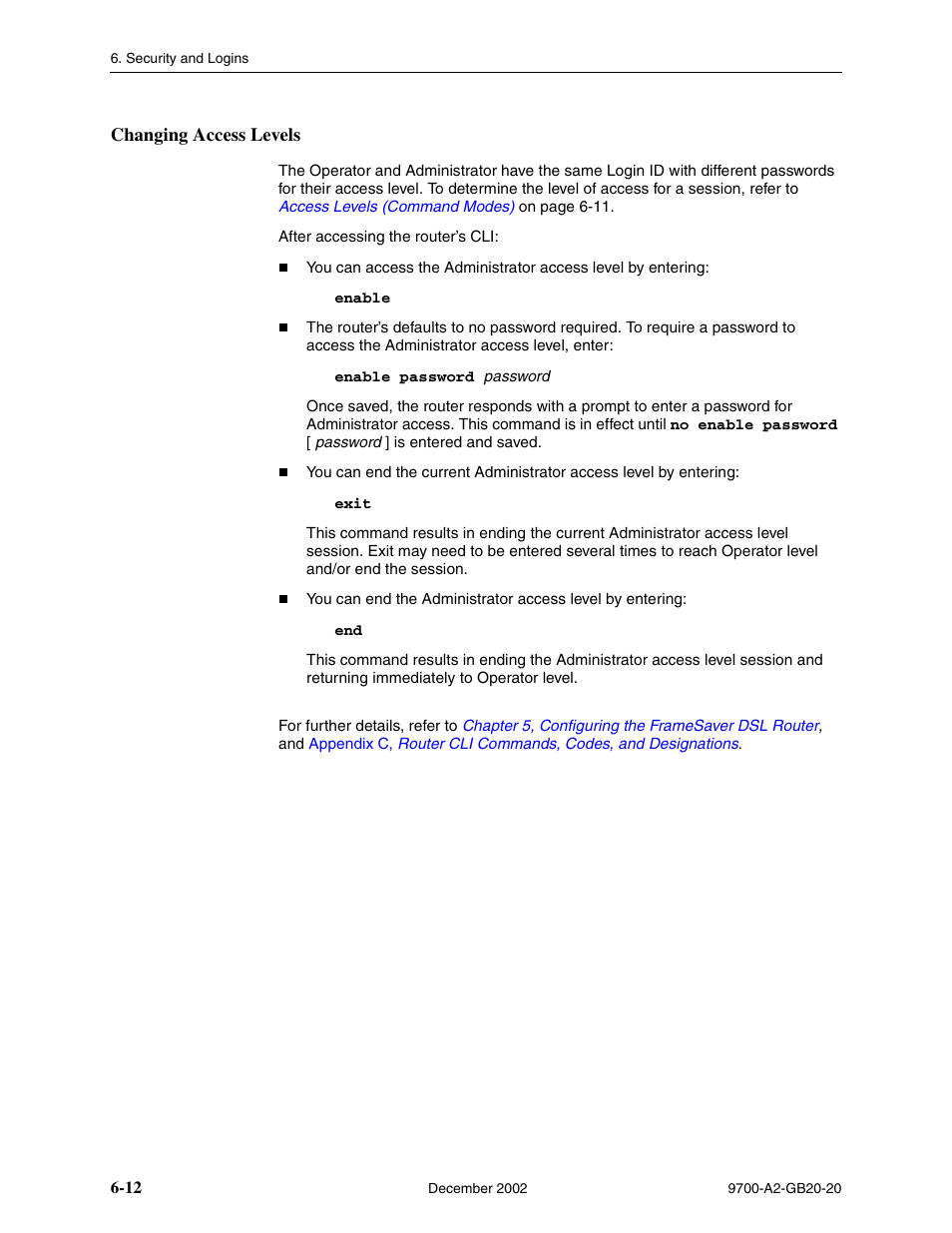 Changing access levels | Paradyne 9788 User Manual | Page 134 / 340