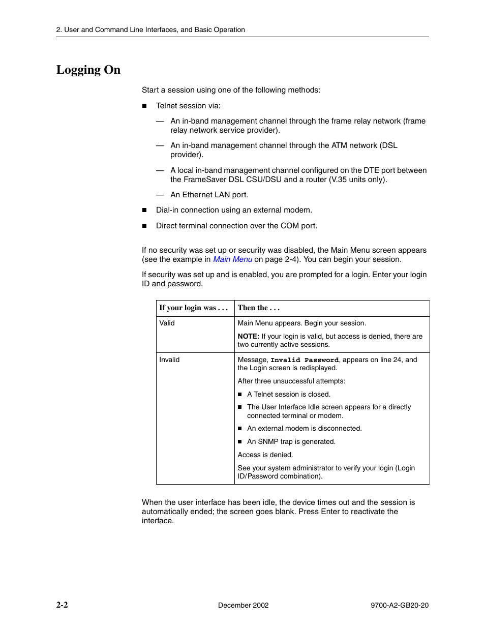 Logging on | Paradyne 9788 User Manual | Page 26 / 340