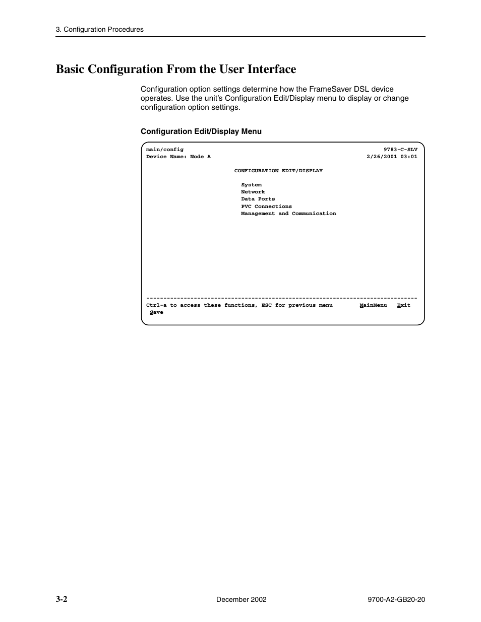 Basic configuration from the user interface | Paradyne 9788 User Manual | Page 36 / 340