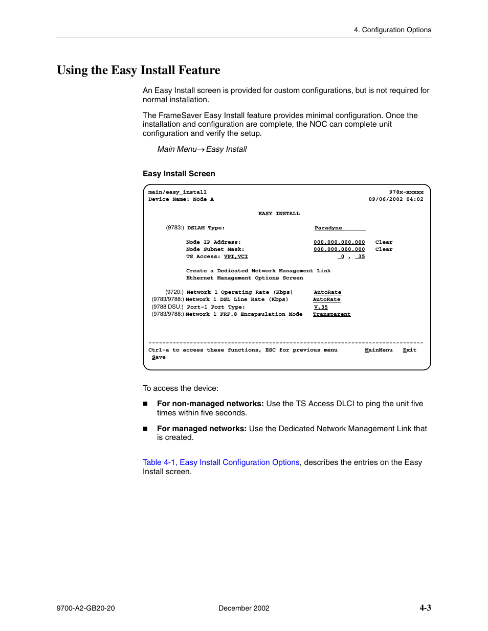 Using the easy install feature | Paradyne 9788 User Manual | Page 43 / 340