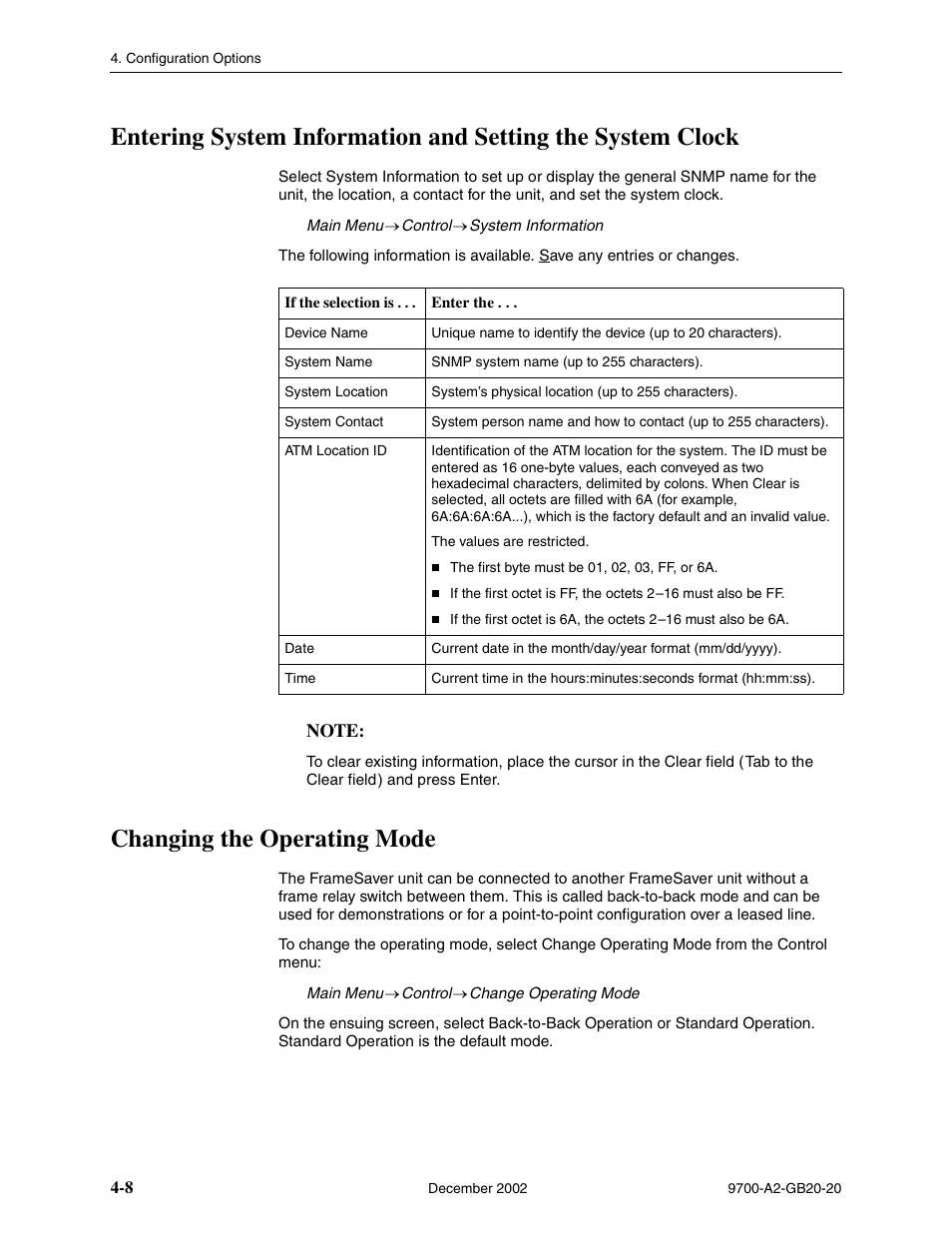 Changing the operating mode | Paradyne 9788 User Manual | Page 48 / 340