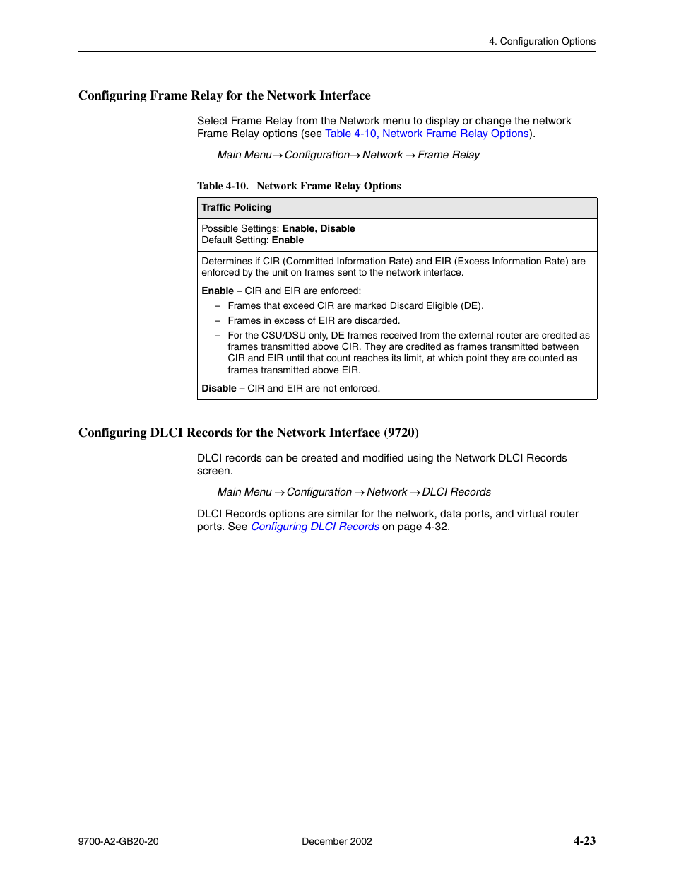 Configuring frame relay for the network interface | Paradyne 9788 User Manual | Page 63 / 340