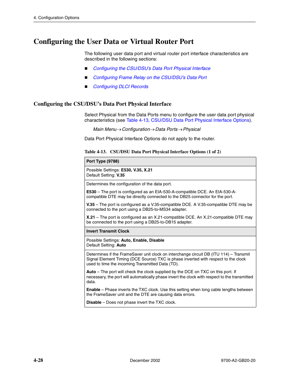 Configuring the user data or virtual router port | Paradyne 9788 User Manual | Page 68 / 340