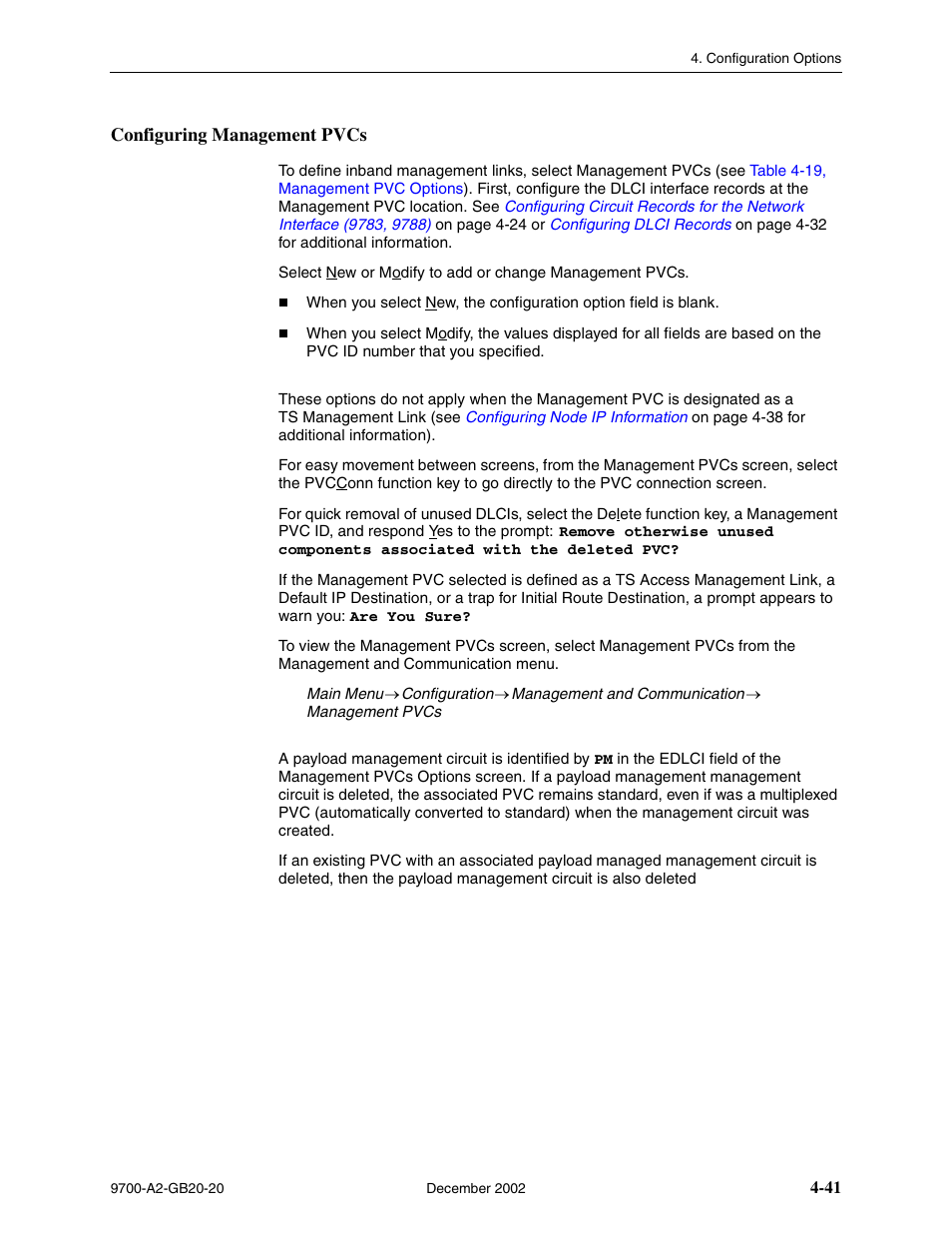 Configuring management pvcs, Configuring, Management pvcs | Paradyne 9788 User Manual | Page 81 / 340