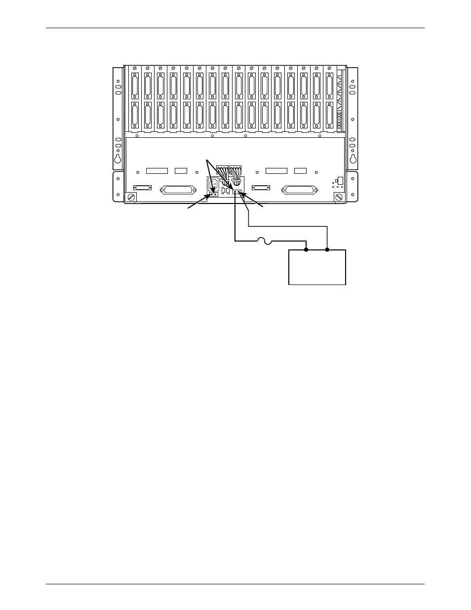 Shown in, Figure 2-5, Is optional as per your | 48vdc a connector or the – 48vdc b connector. see, The option strap | Paradyne COMSPHERE 3600 Series User Manual | Page 27 / 53