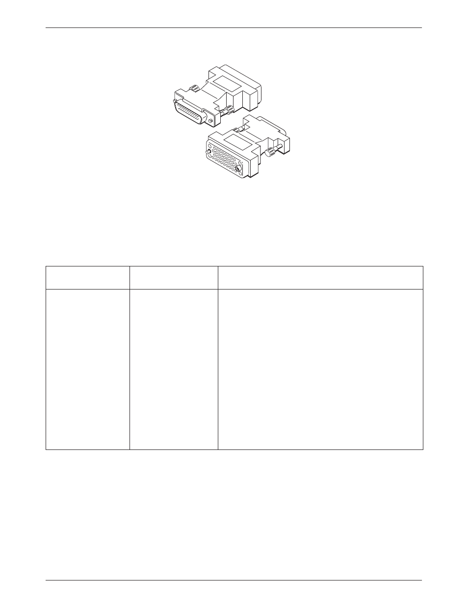 V.35 adapter (feature number 3000-f1-510), Model 3511 dsu 25-pin ccitt v.35 connector pins, Is shipped with the rear connector plate | Figure a-3, 35 adapter, Table a-6, Identifies the adapter | Paradyne 3510 User Manual | Page 71 / 85