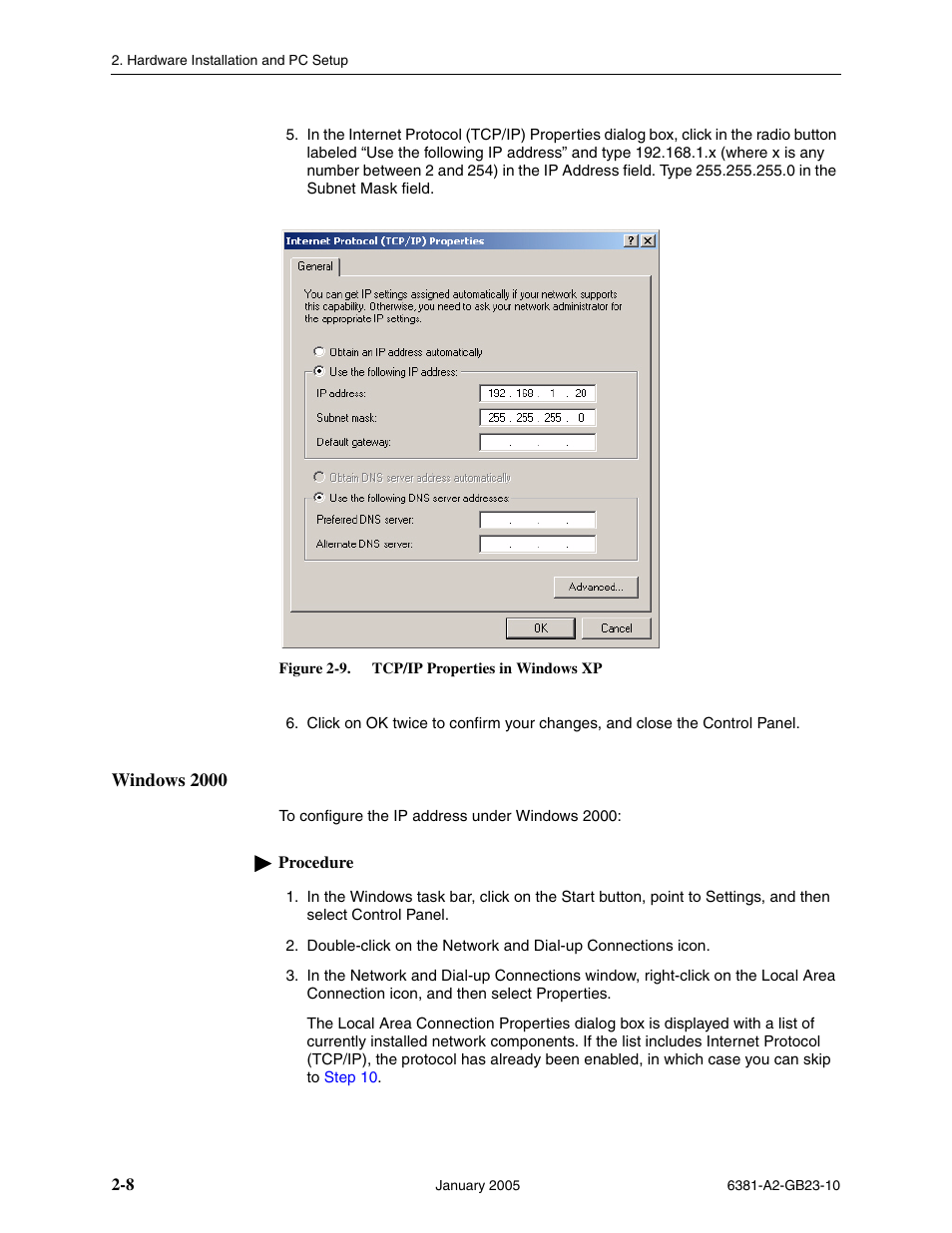 Windows 2000 | Paradyne 6381-A3 User Manual | Page 24 / 78