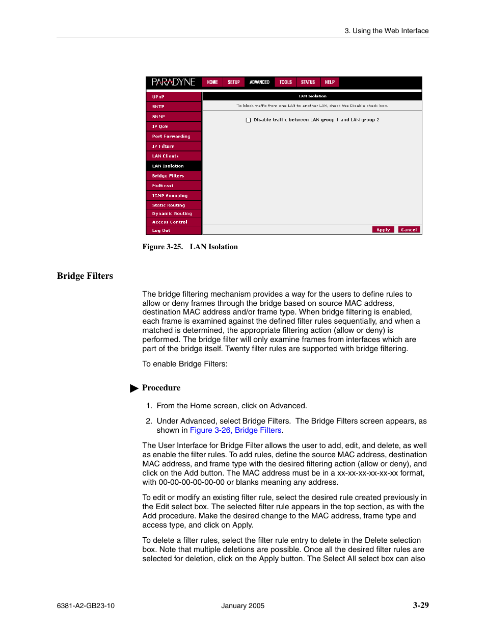 Bridge filters | Paradyne 6381-A3 User Manual | Page 57 / 78