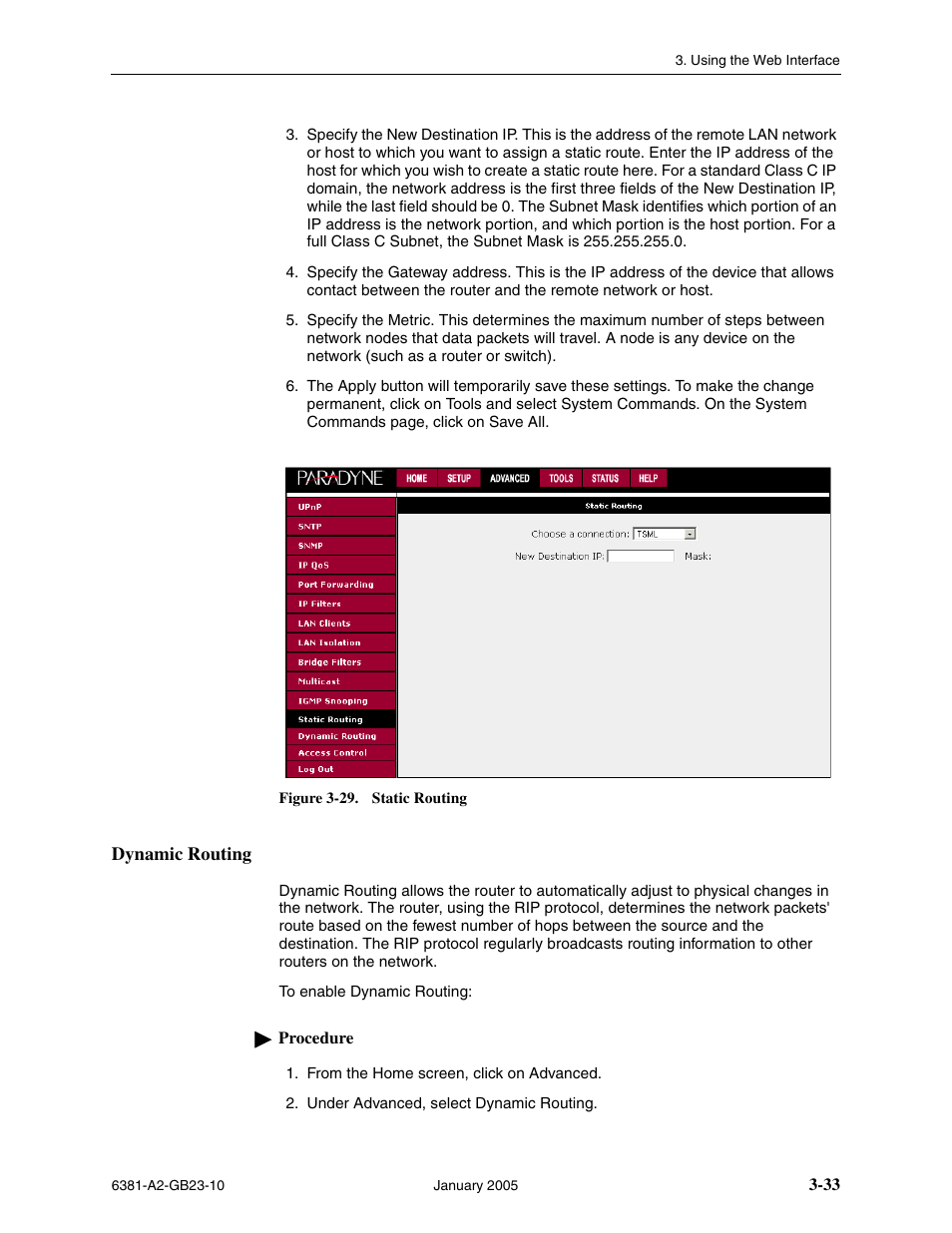 Dynamic routing | Paradyne 6381-A3 User Manual | Page 61 / 78