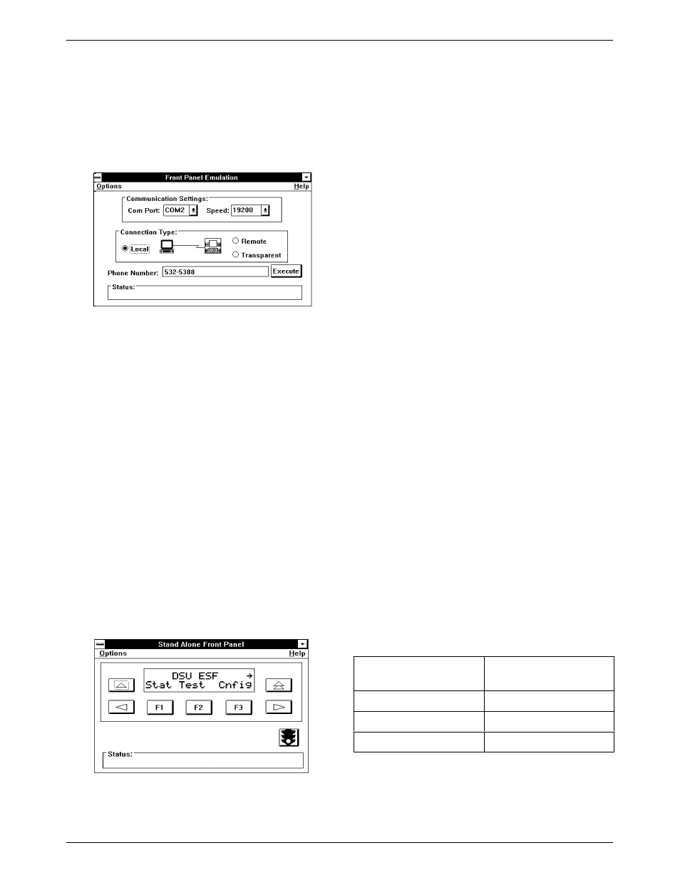 Using the async terminal feature, Async terminal interface configuration options, Setting interface options | Paradyne ACCULINK 316x User Manual | Page 112 / 211