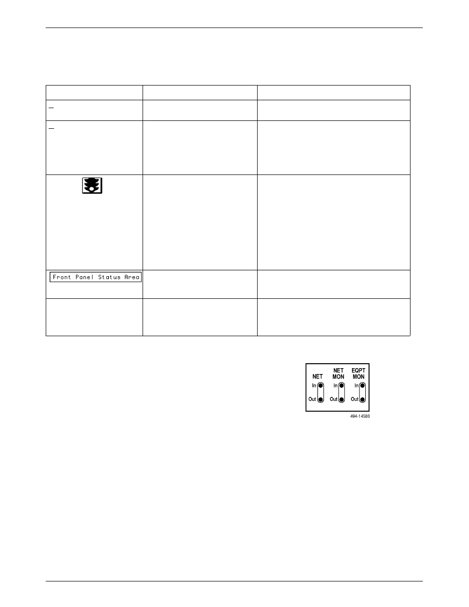 3160/3164 dsu/csu test jacks, Front panel emulation screen icons, Test jacks | Paradyne ACCULINK 316x User Manual | Page 56 / 211