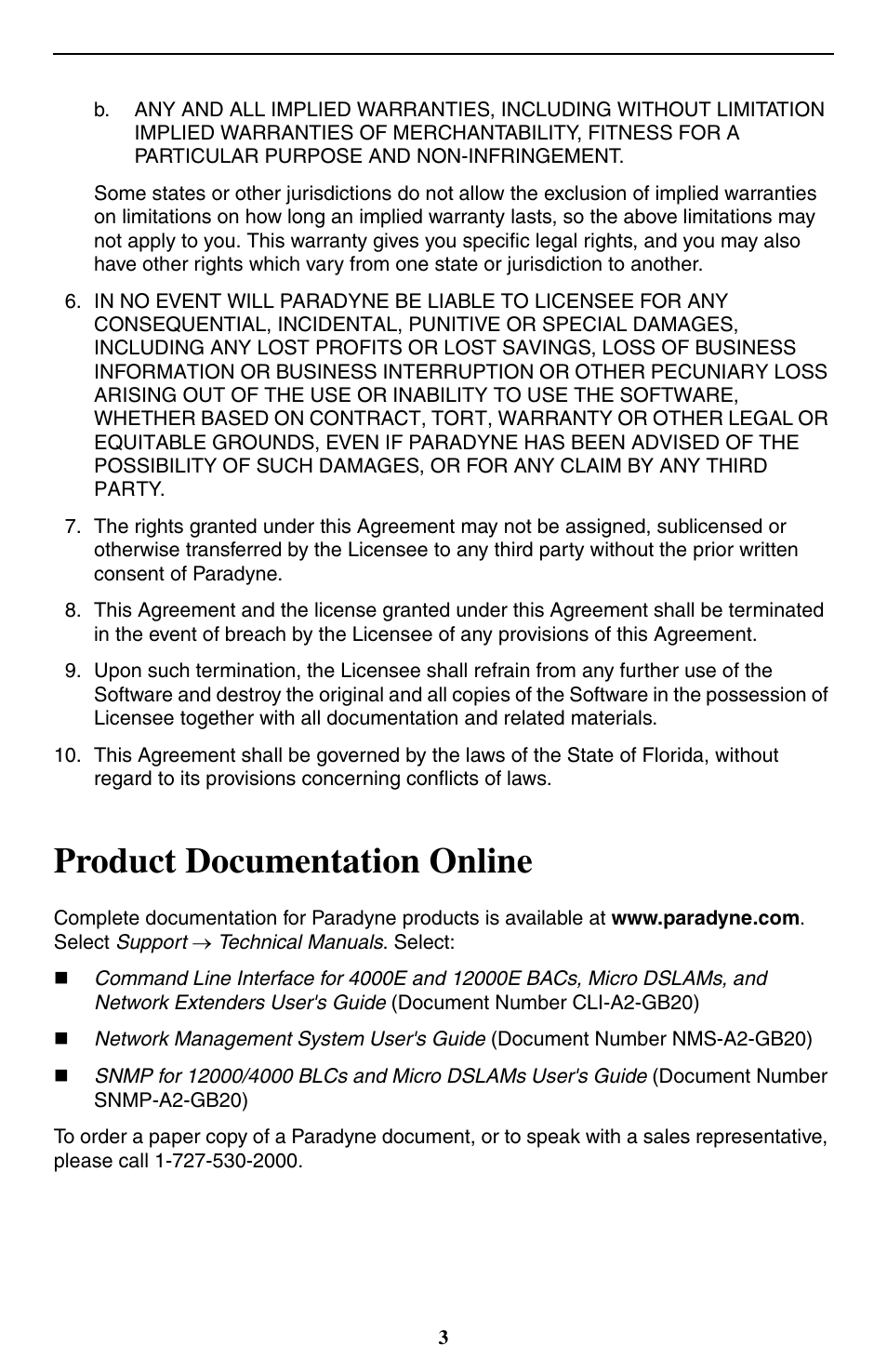 Product documentation online | Paradyne 24-Port SHDSL Mini DSLAM SMD2000-24T User Manual | Page 3 / 32