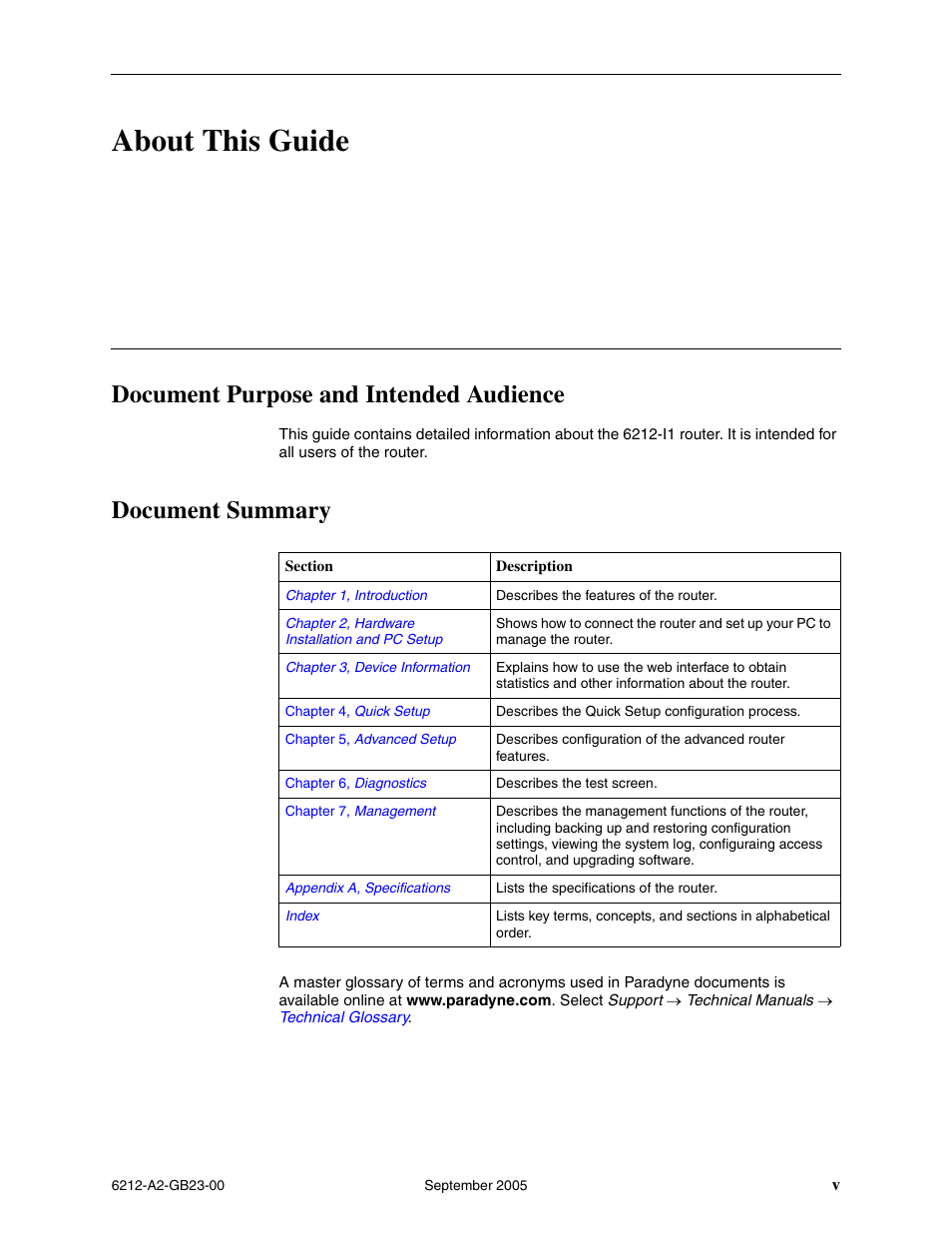 About this guide, Document purpose and intended audience, Document summary | Paradyne 6212-I1 User Manual | Page 11 / 86