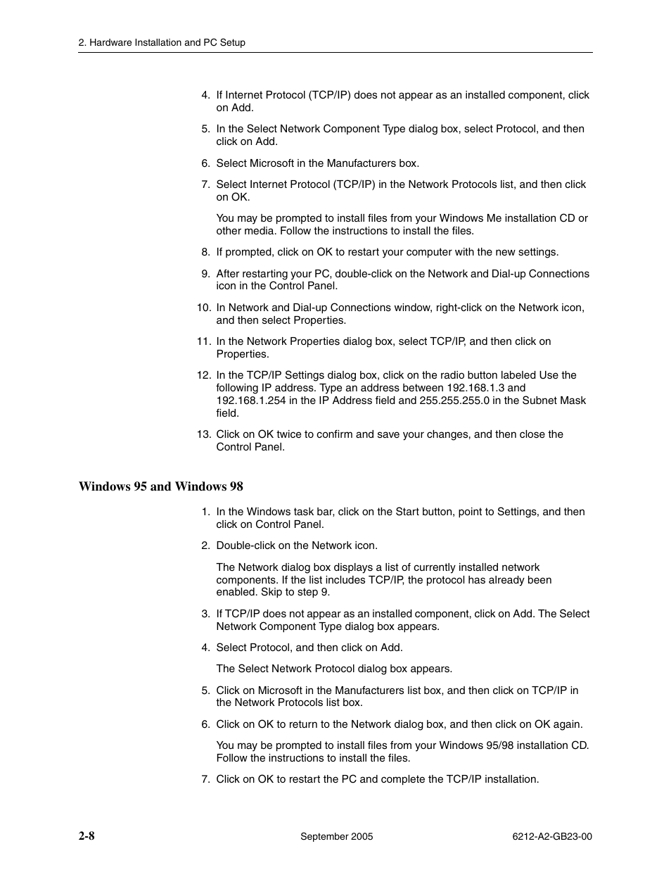 Windows 95 and windows 98, Step 11 | Paradyne 6212-I1 User Manual | Page 24 / 86