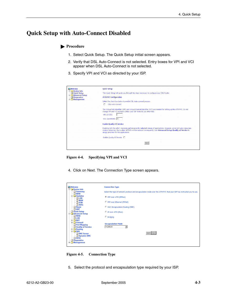 Quick setup with auto-connect disabled | Paradyne 6212-I1 User Manual | Page 37 / 86