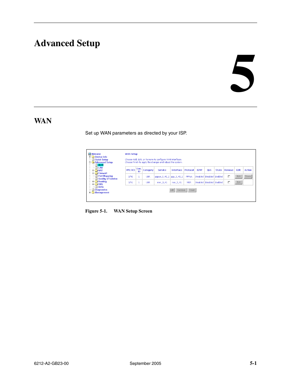 Advanced setup, Chapter 5, advanced setup | Paradyne 6212-I1 User Manual | Page 41 / 86