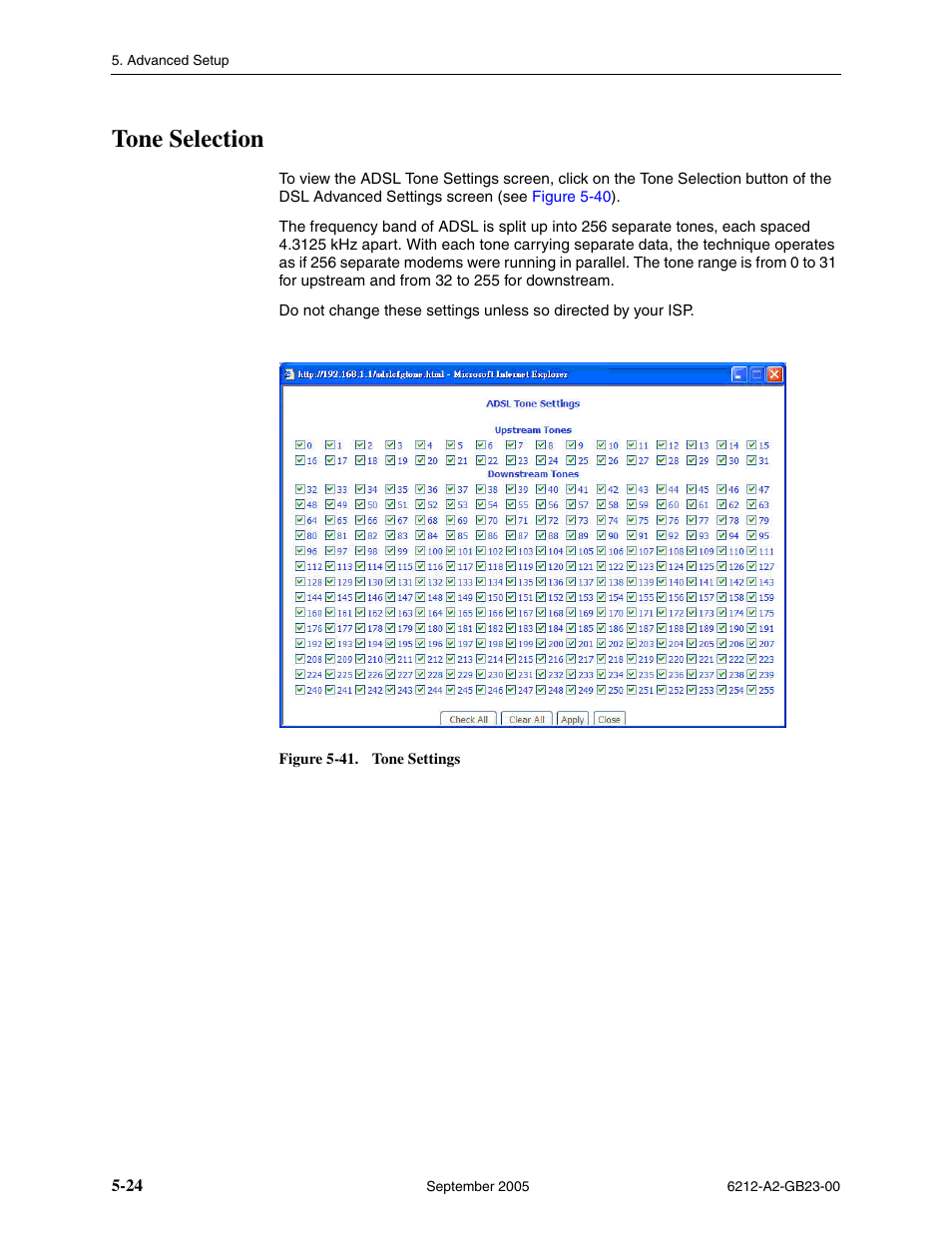 Tone selection | Paradyne 6212-I1 User Manual | Page 64 / 86