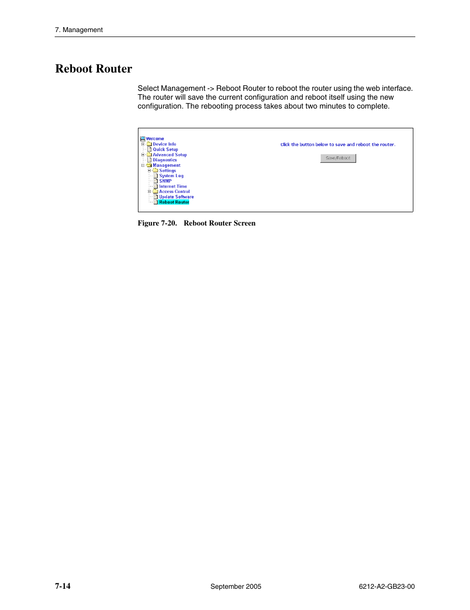 Reboot router | Paradyne 6212-I1 User Manual | Page 80 / 86