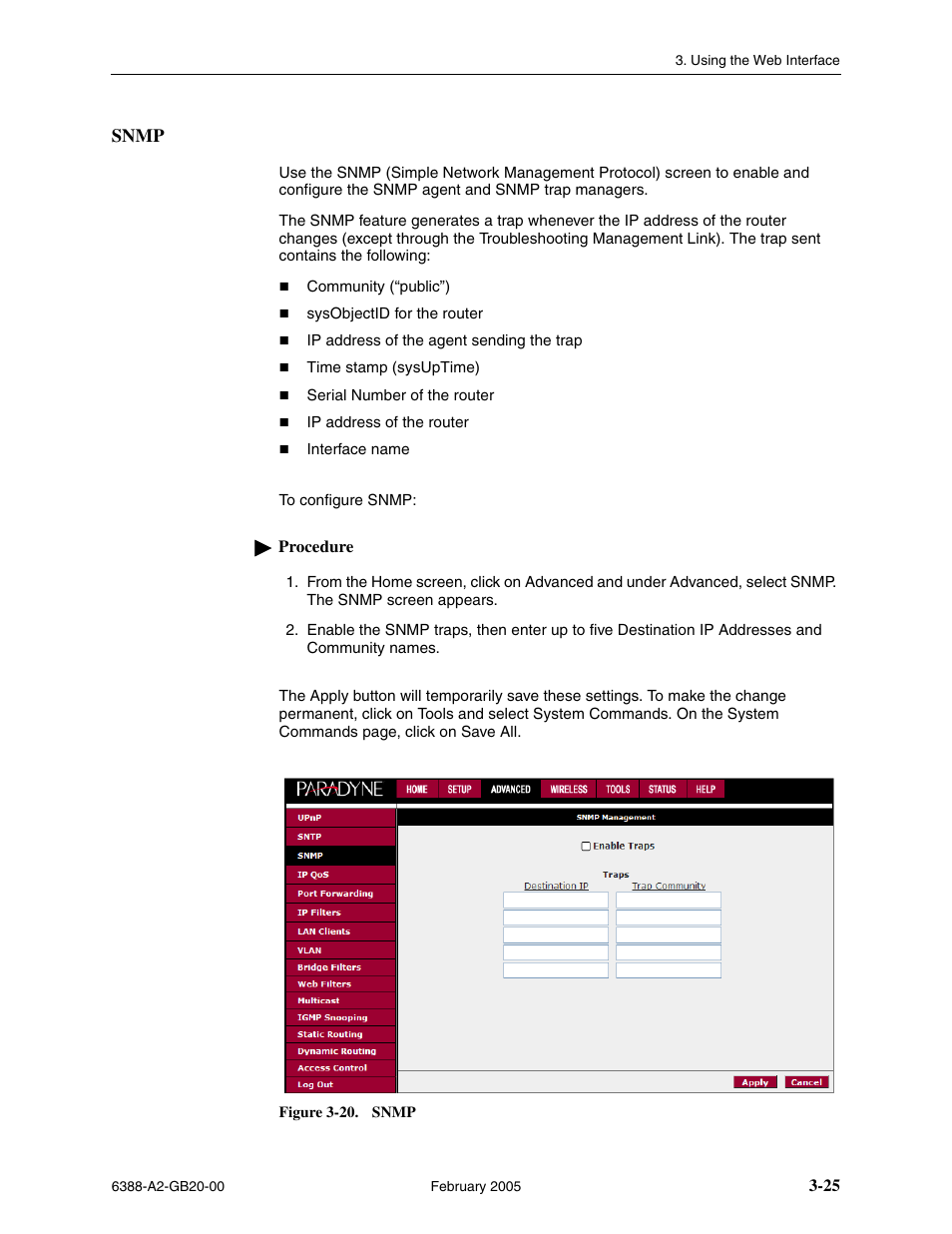 Snmp | Paradyne 6388 User Manual | Page 49 / 86